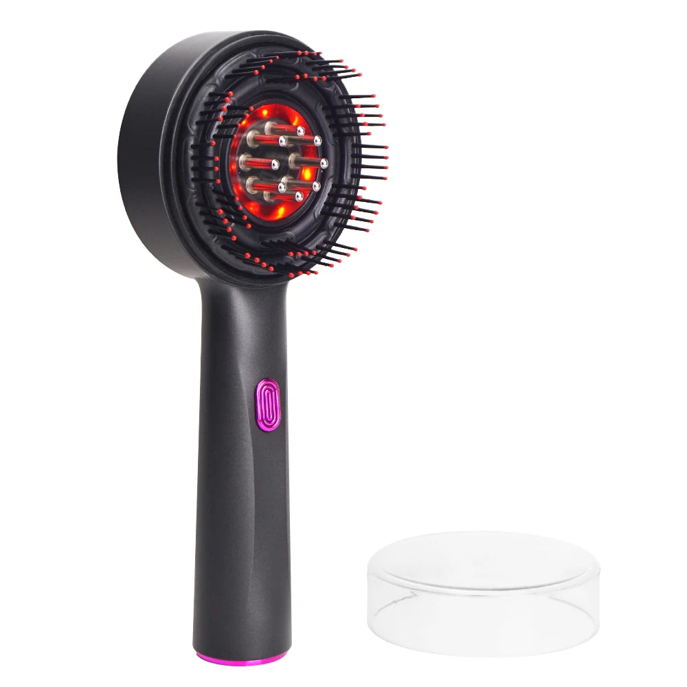 2025 Trendy Electric Hair Brush Head Massager with Red Light Oil Applicator & Growth Loss Prevention for Scalp Care